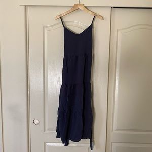 Moon River tired navy blue dress